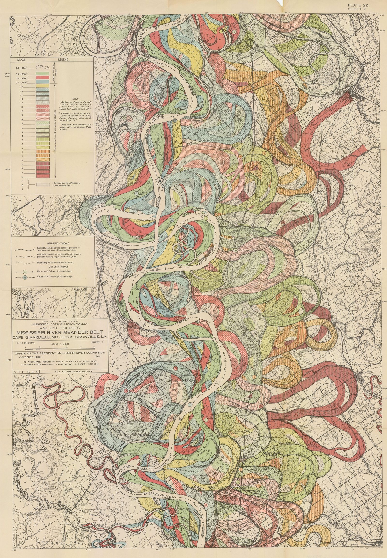 Ancient Courses Mississippi River Meander Belt, Plate 22 Sheet 07
